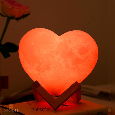 3D Ночник "Сердце" 7 цветов 21 см